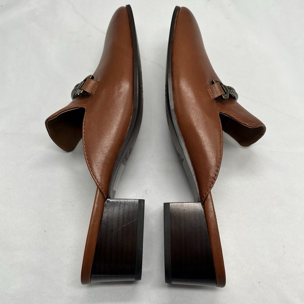 Patricia Nash Tilly Leather Mules New With Box Size 10 Chain horse bit detail - Picture 12 of 14